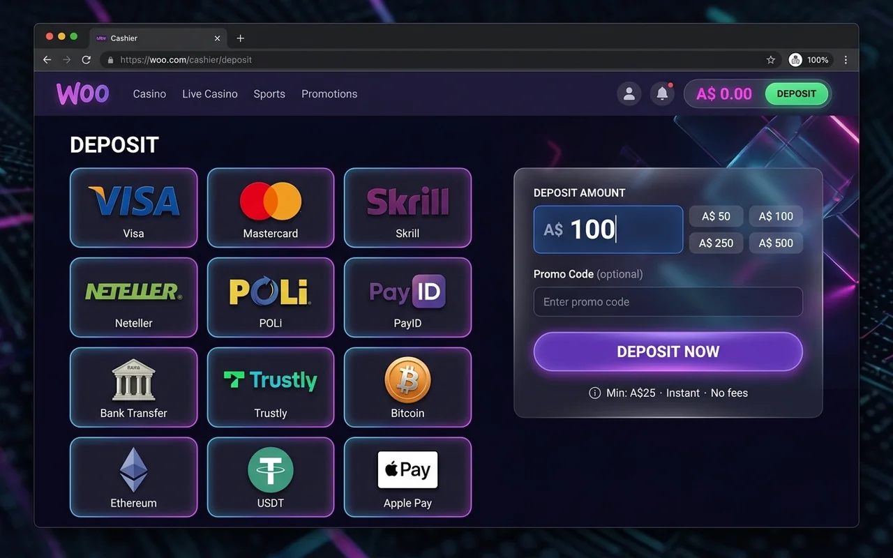 Payment methods and cashouts – Woo